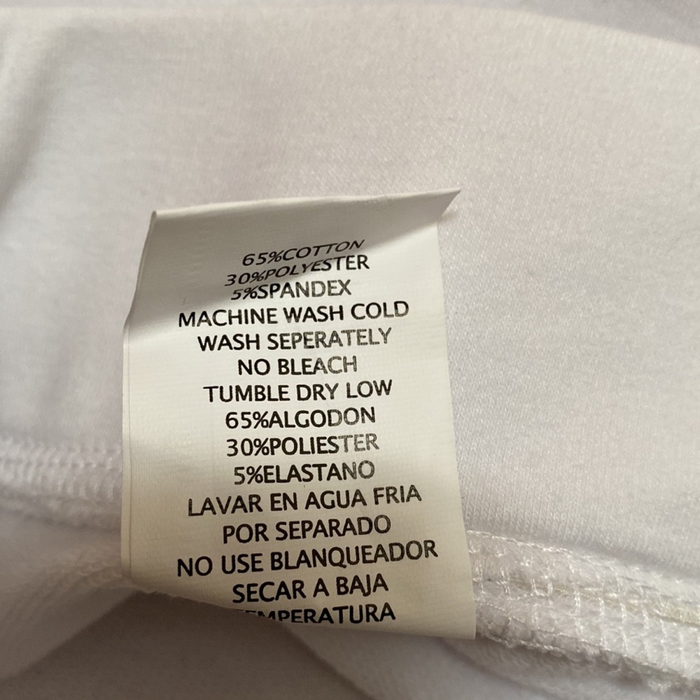 C”est Toi White workout pants. Medium. NWOT - Picture 8 of 9